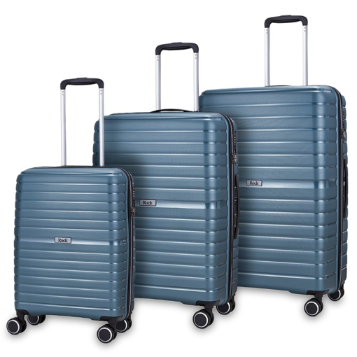 Kép Sada cestovních kufrů ROCK Hydra-lite - modrá - 98 / 63 / 35 L