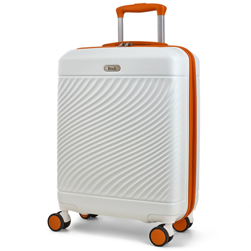 Kép Kabinový kufr ROCK Love Island S - bílá / oranžová - 35 L