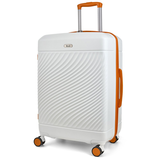Kép Plastový kufr ROCK Love Island M - bílá / oranžová - 75 L