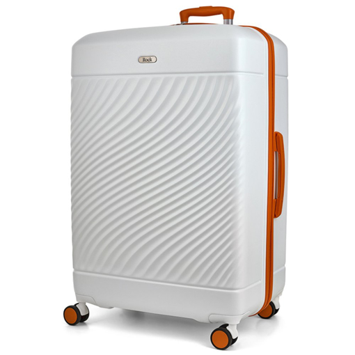 Kép Plastový kufr ROCK Love Island L - bílá / oranžová - 119 L