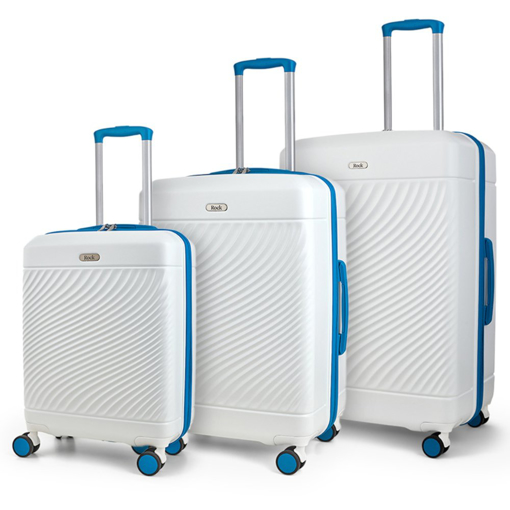 Kép Sada cestovních kufrů ROCK Love Island - bílá / modrá - 119 / 75 / 35 L